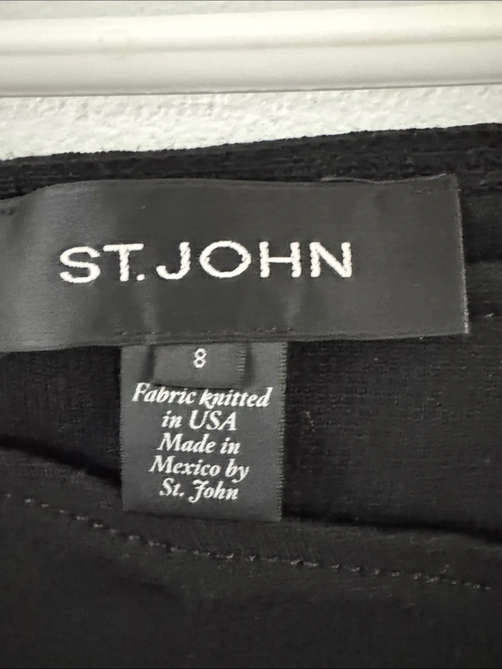St. John Black Wrap-Detail Pencil Skirt Sz 8